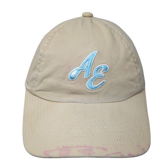 AE American Eagle Outfitters Baseball Cap Beige One Size Adjustable Embroidered - Picture 1 of 9